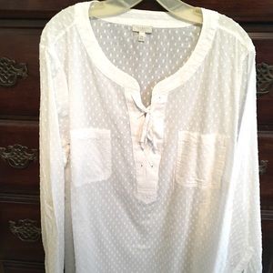 Talbots white cotton tunic